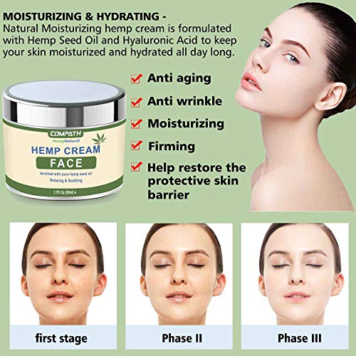 Hemp Anti-Aging Face Cream with Hyaluronic Acid