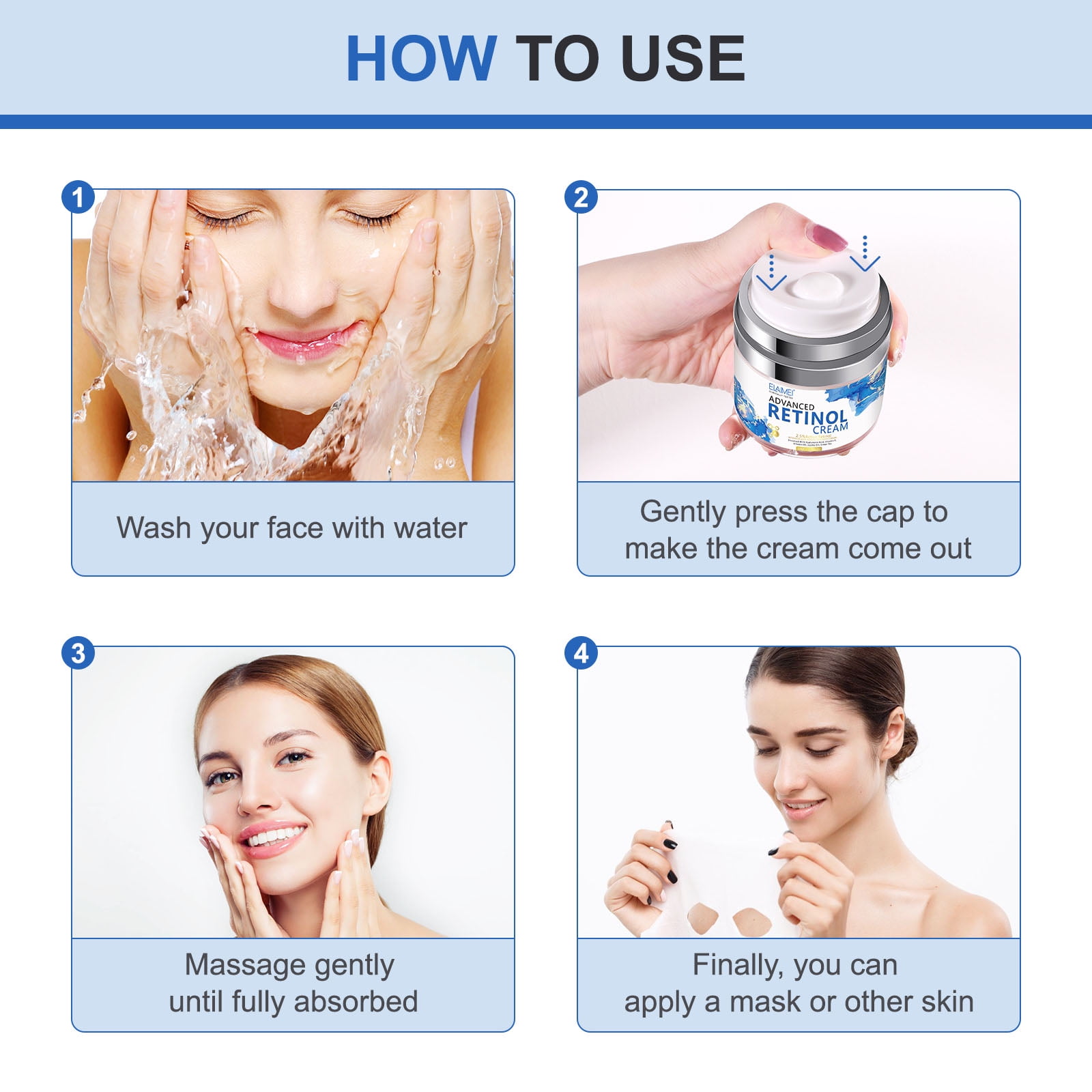 Elaimei Retinol Cream with Collagen and Hyaluronic Acid