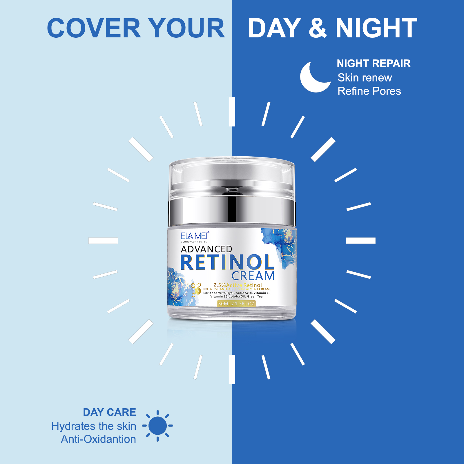 Elaimei Retinol Cream with Collagen and Hyaluronic Acid