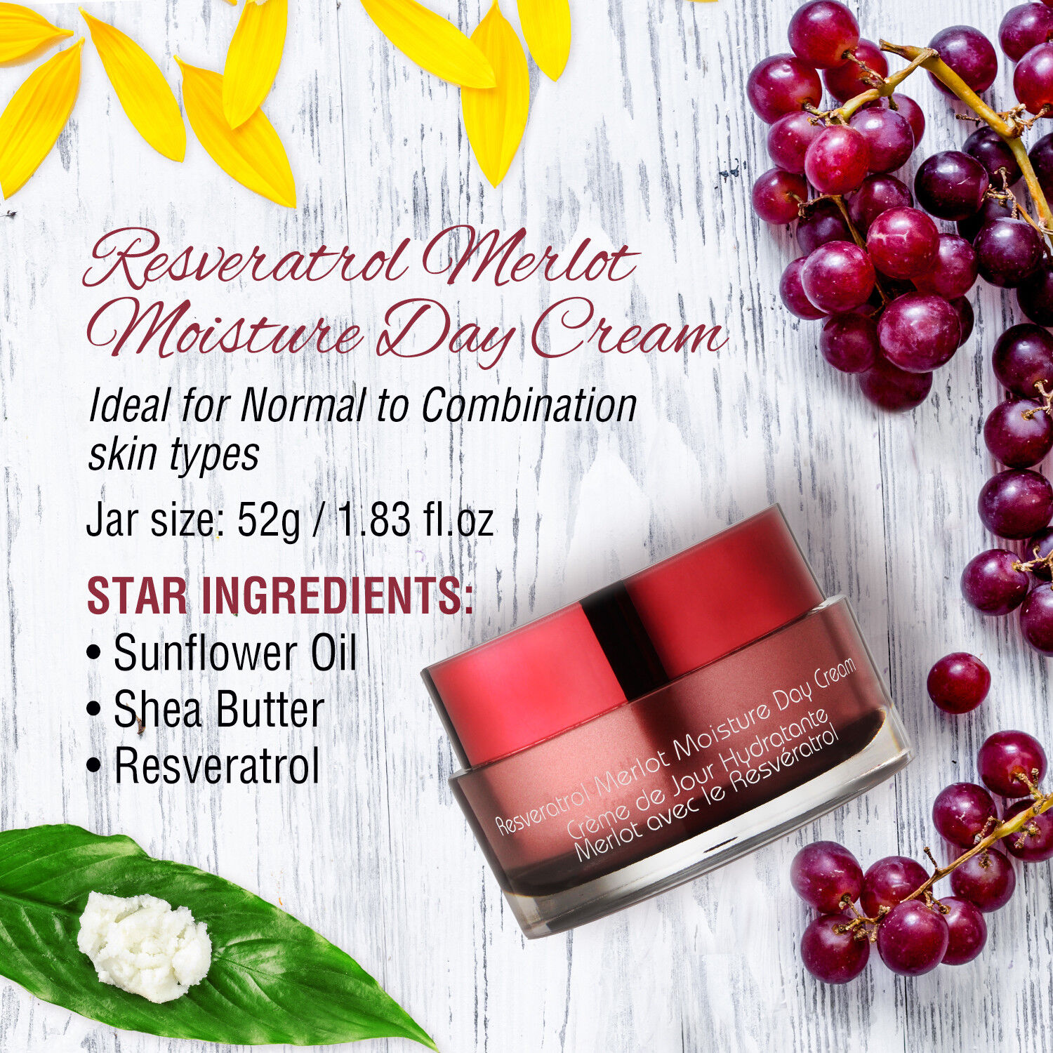 Vine Vera Resveratrol Merlot Anti-Aging Moisturizer
