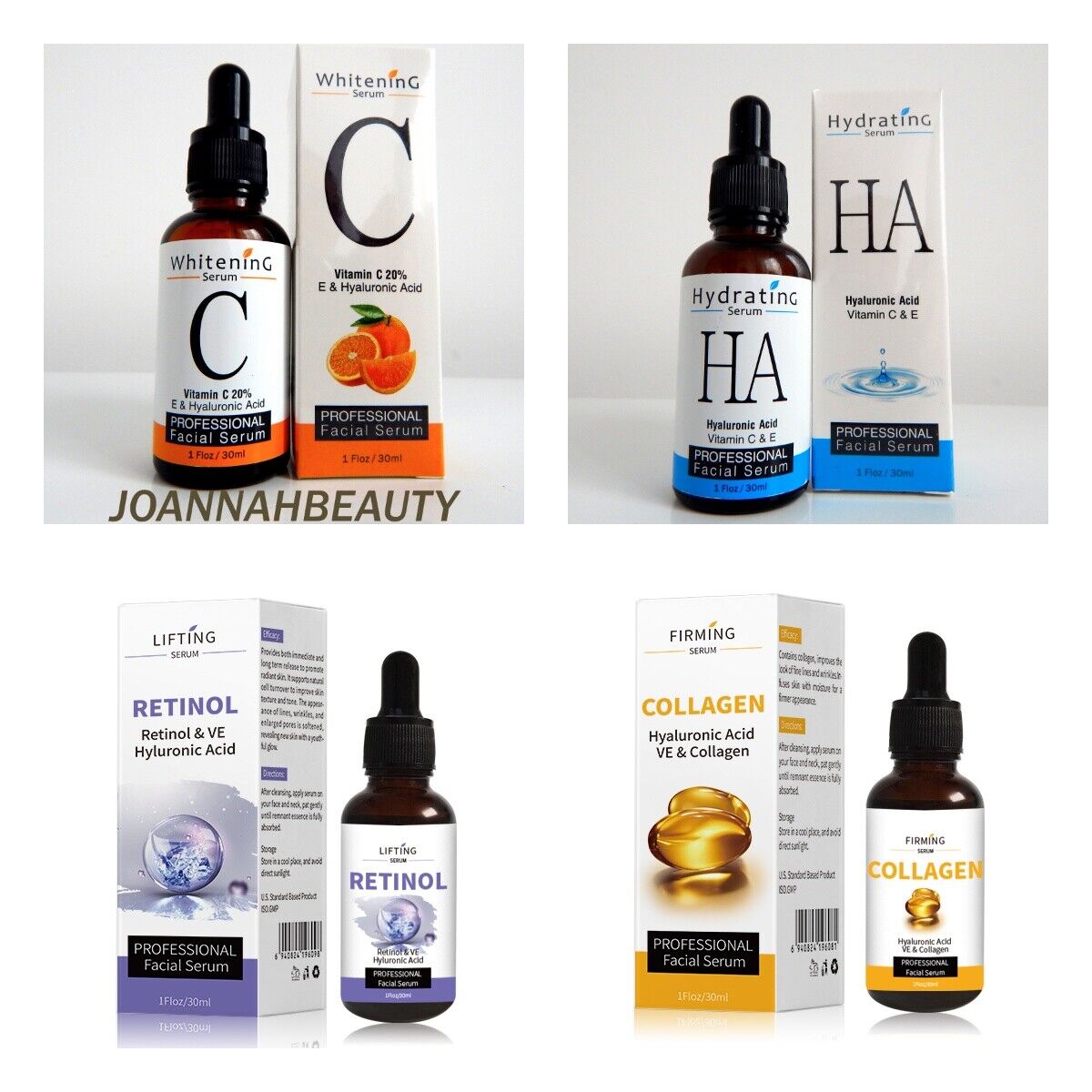 Vitamin C Hyaluronic Acid Retinol Face Serum Duo
