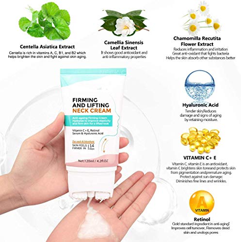 Neck Firming Cream with Roller Massage for Aging Skin