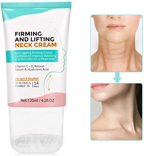 Neck Firming Cream with Roller Massage for Aging Skin