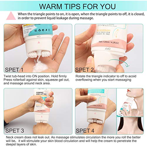 Neck Firming Cream with Roller Massage for Aging Skin