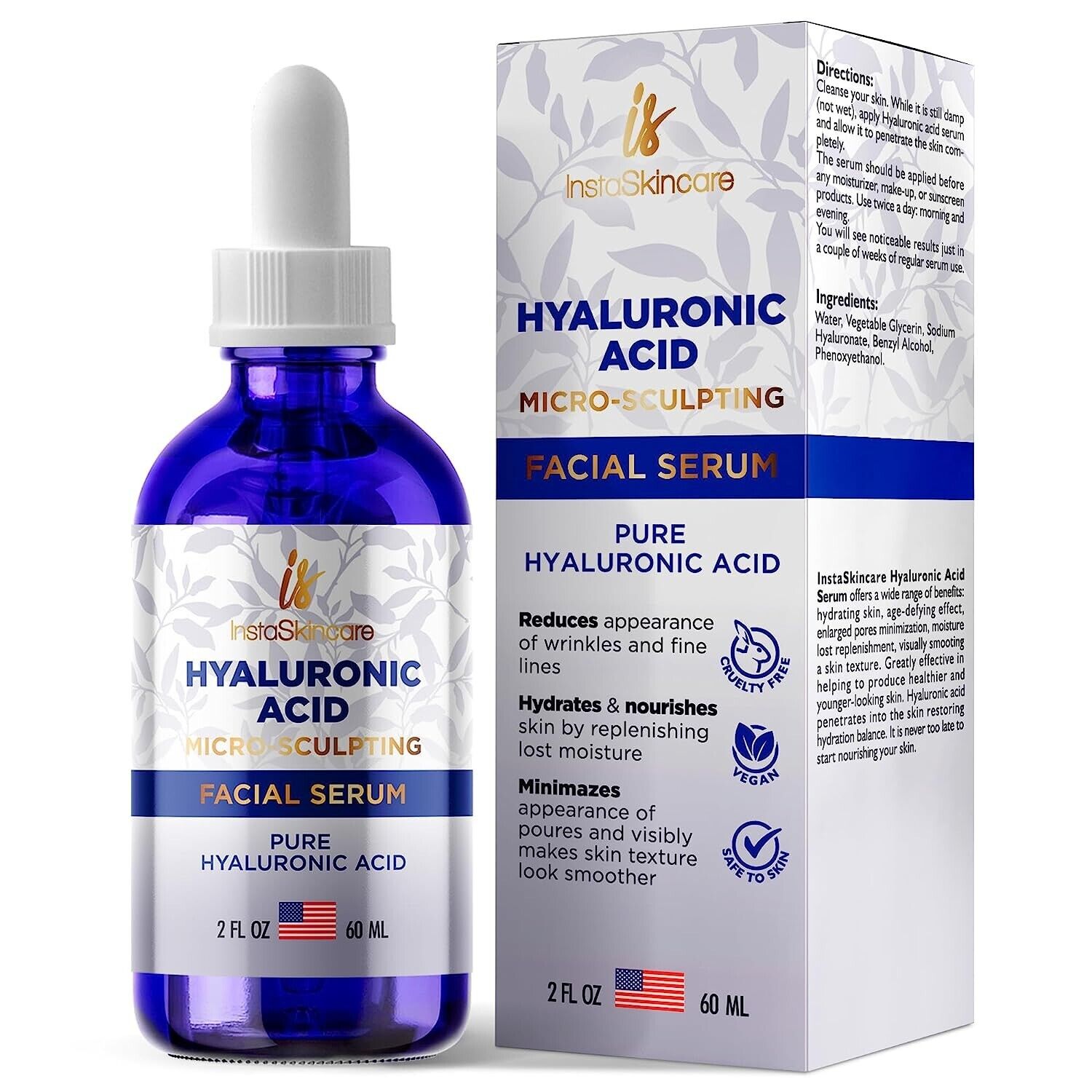 100% Pure Hyaluronic Acid Anti-Aging Serum (2 oz)