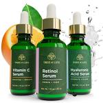Ultimate Anti Aging Serum Trio with Vitamin C, Retinol, and Hyaluronic Acid