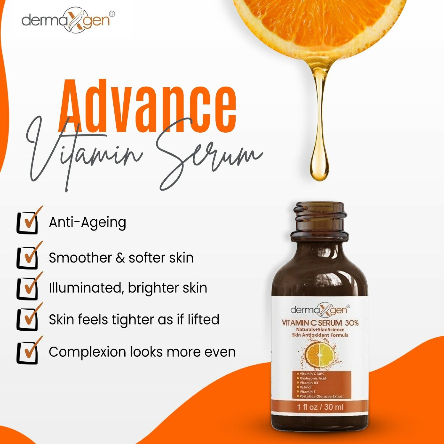 Dermaxgen® Vitamin C & Retinol Anti-Aging Serum