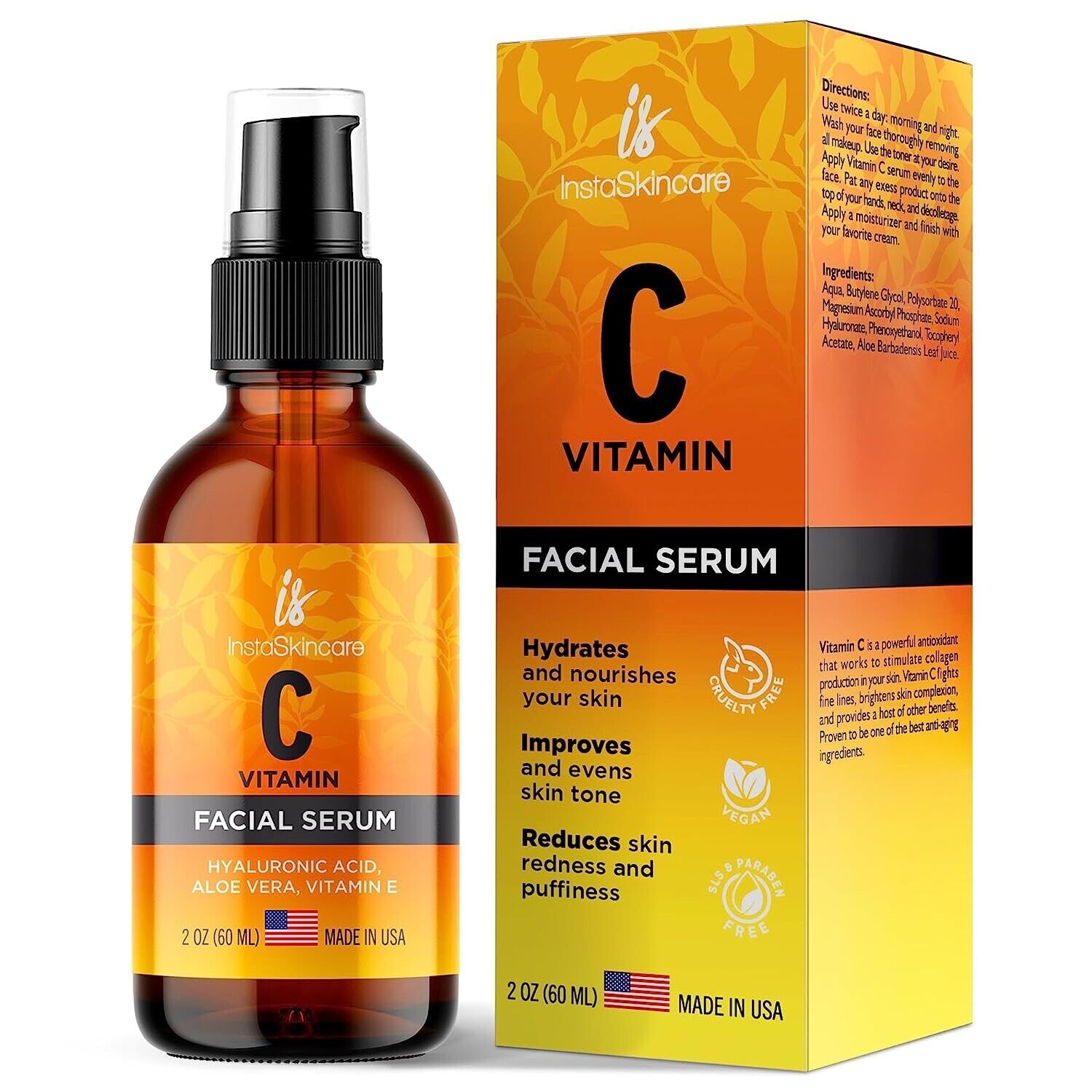 Vitamin C Serum with Hyaluronic Acid for Aging Skin