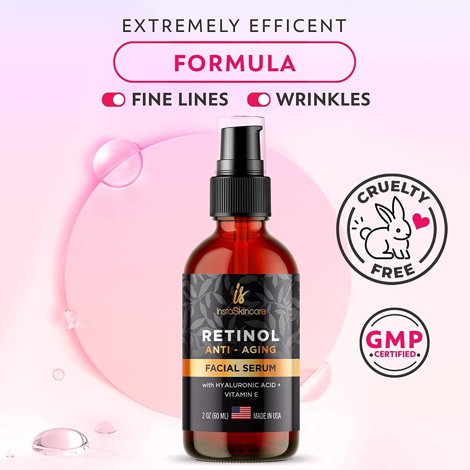 Retinol Face Serum with Hyaluronic Acid and Aloe