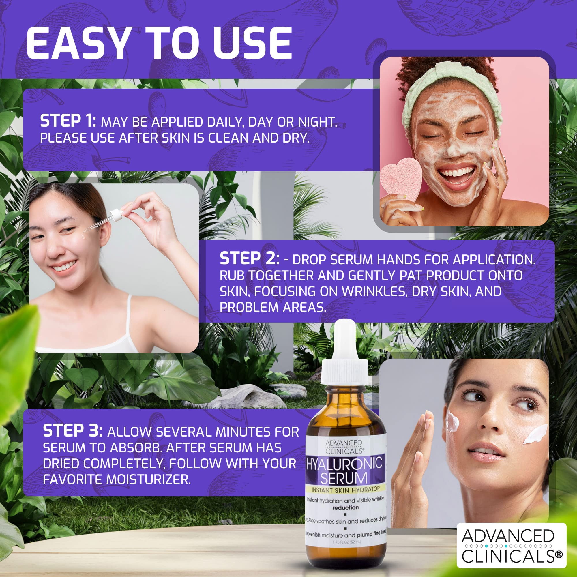 Hyaluronic Acid Anti-Aging Serum for Glowing Skin