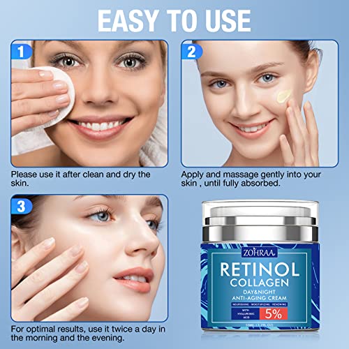 Retinol Anti-Aging Moisturizer with Collagen and Hyaluronic Acid