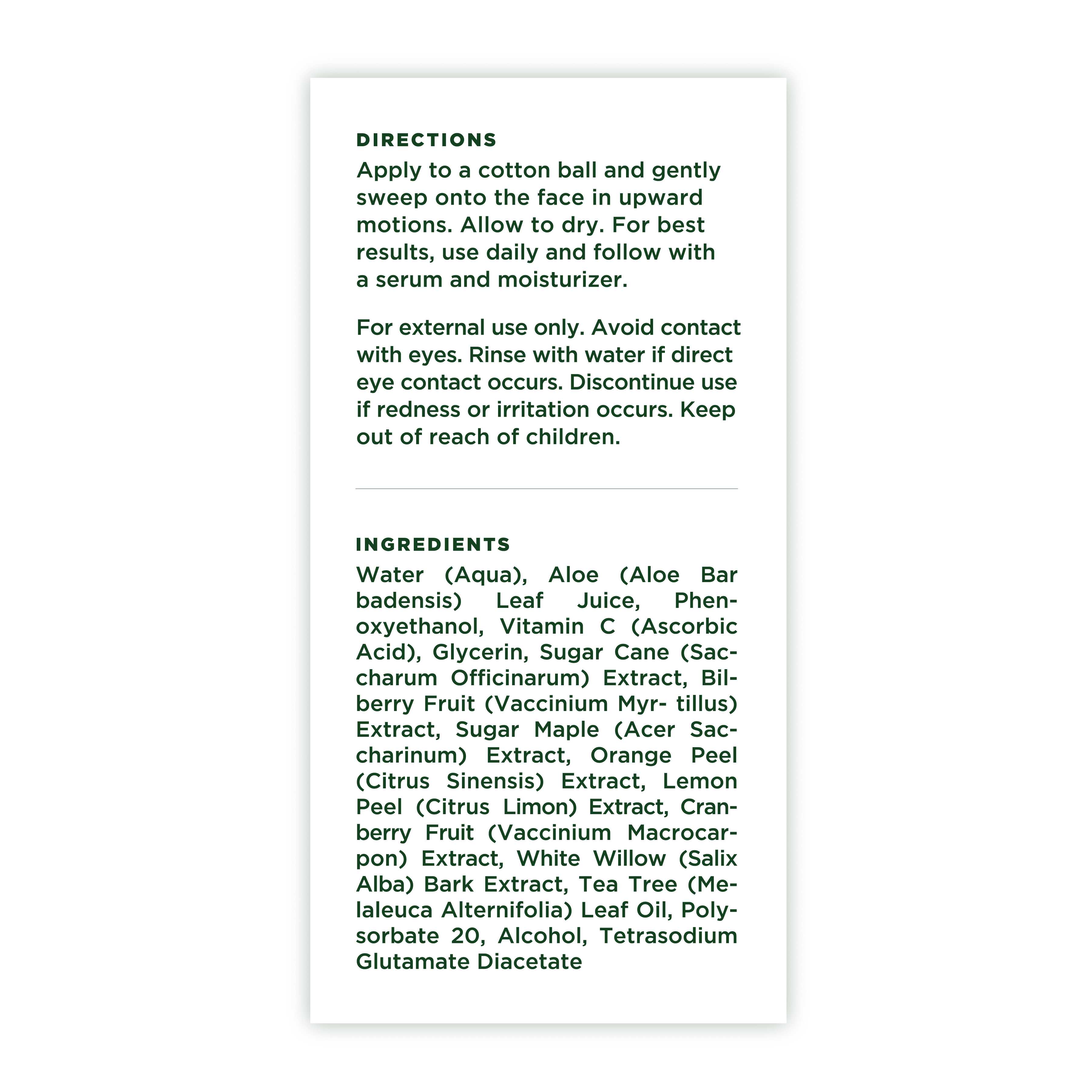 Tree of Life Vitamin C Facial Toner 4 Fl oz