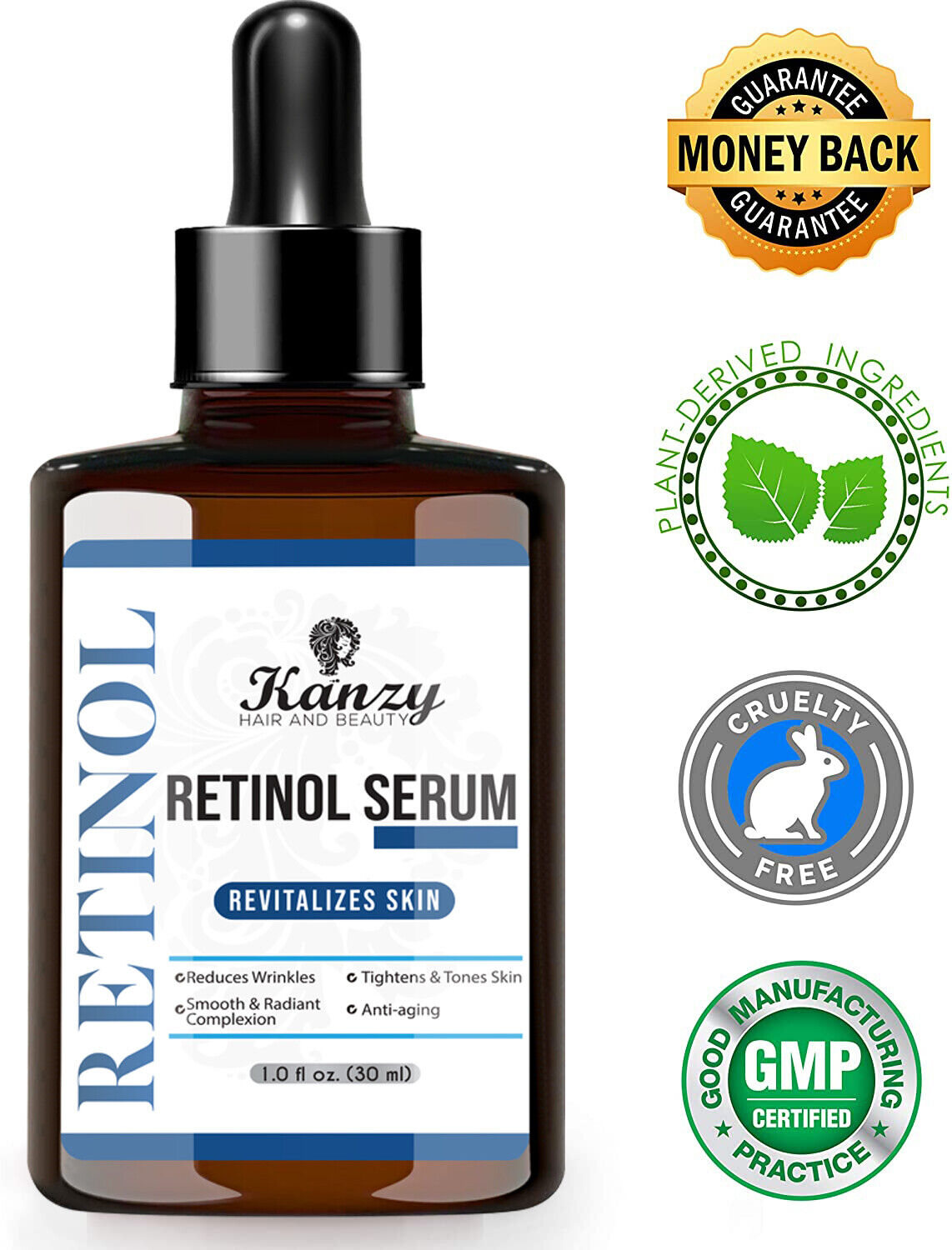 Retinol Face Serum with Vitamin C & Hyaluronic Acid