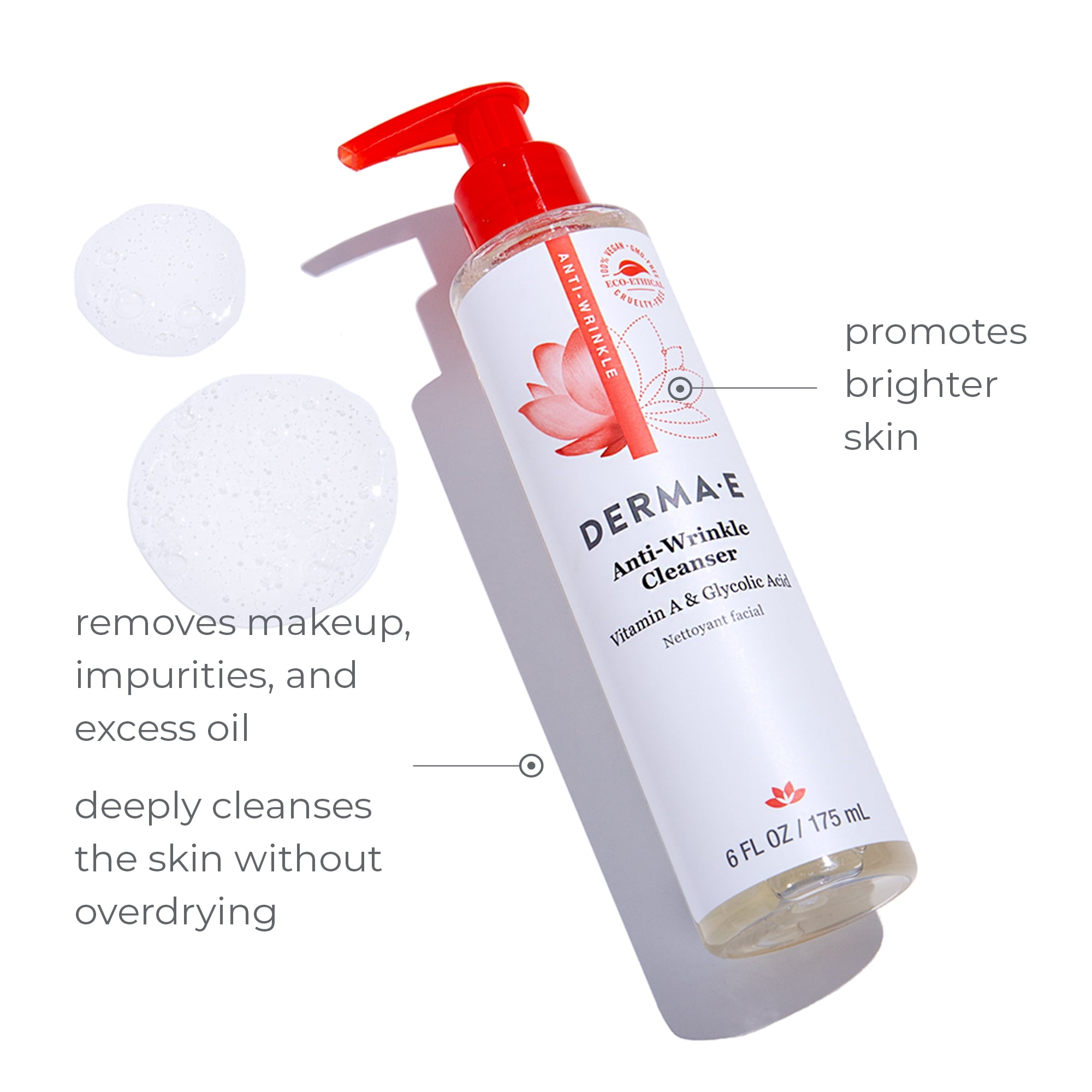 DERMA E Anti-Wrinkle Cleanser with Vitamin A