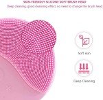 Pink Ultrasonic Facial Cleansing Brush & Massager