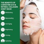 Set of 10 Hydrating Collagen Facial Masks