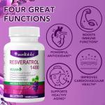 High-Potency 1480mg Resveratrol Supplement for Youthful Skin
