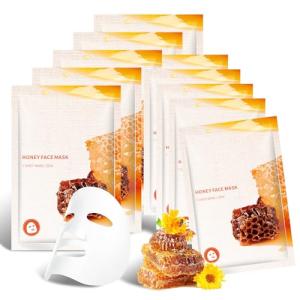 10-Pack Honey Sheet Masks for Hydration and Moisture