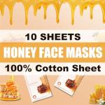 10-Pack Honey Sheet Masks for Hydration and Moisture