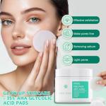 50 Pack Glycolic Acid Resurfacing Pads for Youthful Skin