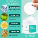 50 Pack Glycolic Acid Resurfacing Pads for Youthful Skin