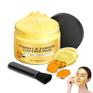 Turmeric Vitamin C Clay Face Mask for Glowing Skin