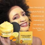 Turmeric Vitamin C Clay Face Mask for Glowing Skin