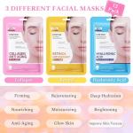 12 Pack Hydrating Collagen Face Masks