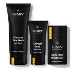 Lumin Men's Detox Skincare Trio: Wash, Scrub, Moisturizer