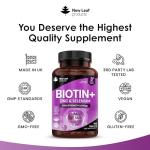 Biotin Hair Growth Vitamins with Zinc & Selenium