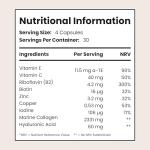 Marine Collagen Supplements with Hyaluronic Acid, 120 Capsules