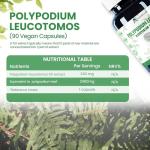 Alzuro Labs Polypodium Leucotomos Supplement - 90 Vegan Capsules