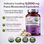 Vegan Trans-Resveratrol Anti-Aging Supplement - 90 Caps