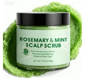 Rosemary Scalp Scrub for Dandruff and Oily Hair