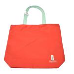 Clinique Medium Red Beach Tote with Mint Straps