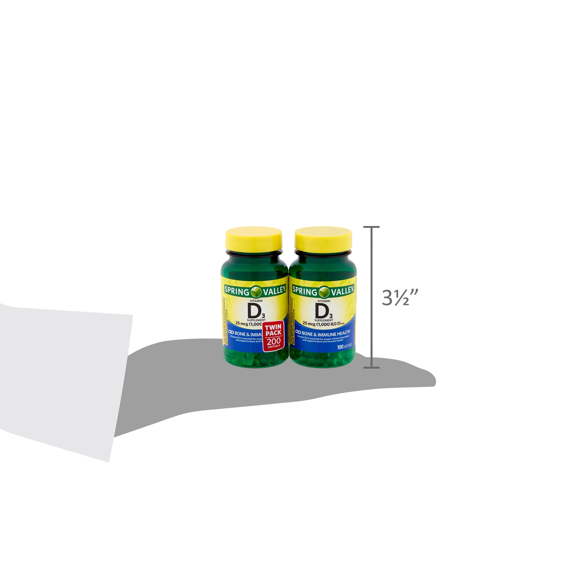 Vitamin D3 Softgels - 200ct (2pk)