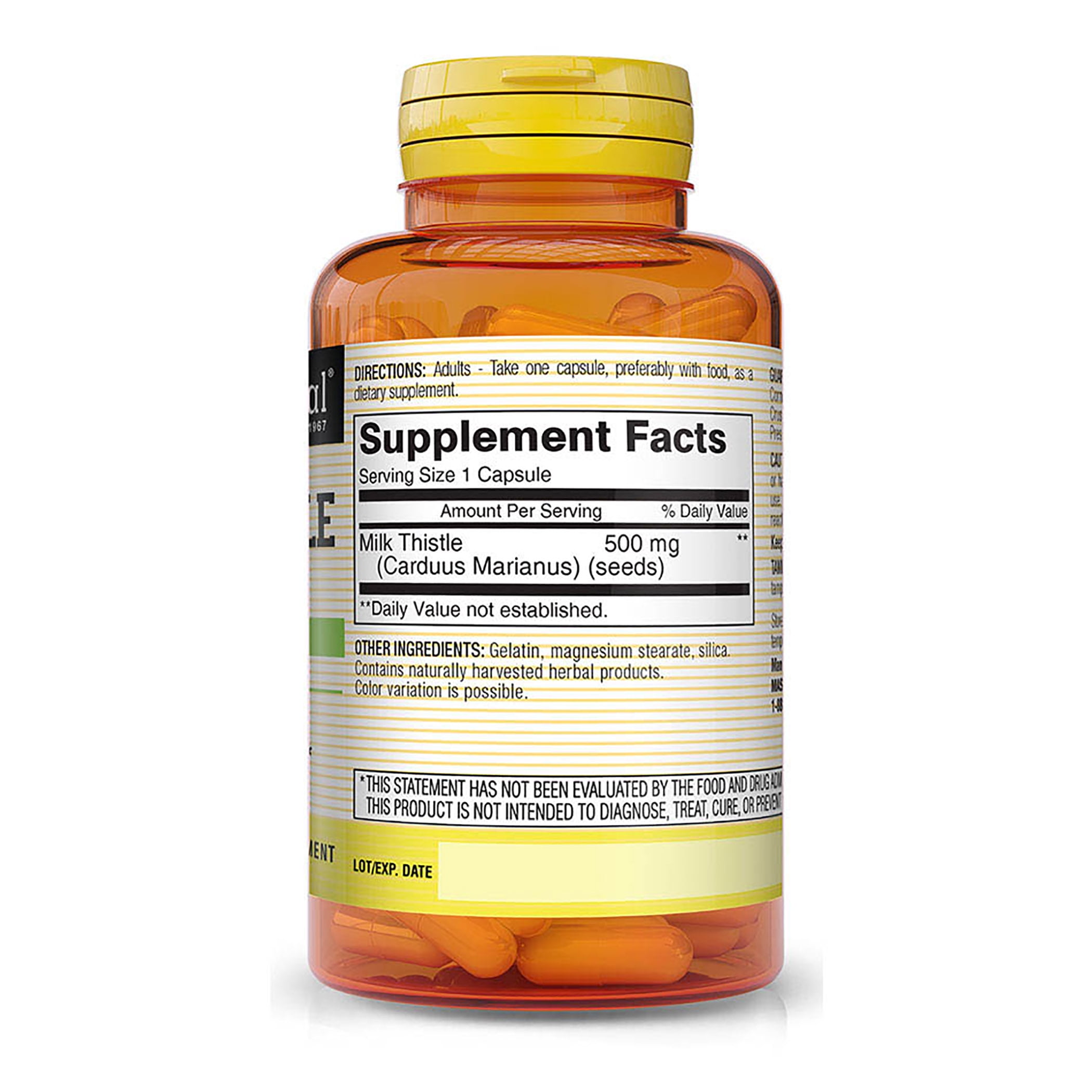 500mg Milk Thistle Capsules - Liver Function Support