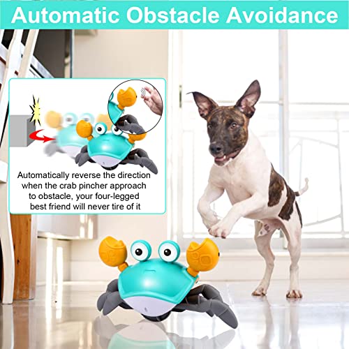 Crawling Crab Dog Toy with Obstacle Sensor