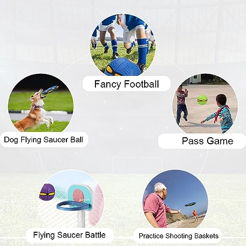 Blue Interactive Flying Saucer Ball for Poodles