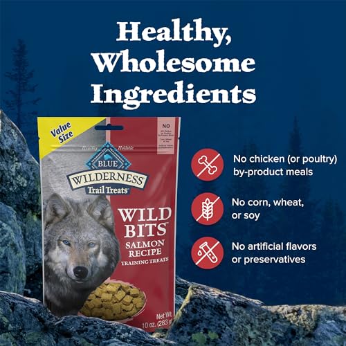 Poodle Dog Training Treats: Blue Buffalo Wilderness Salmon Bits
