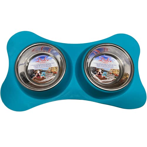 Poodle Dog Bone Flex Diner - Robins Egg Small