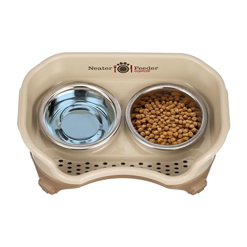 Poodle Dog Neater Feeder - Stainless Steel Bowls