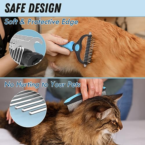 Blue Poodle Grooming Brush and Comb Bundle