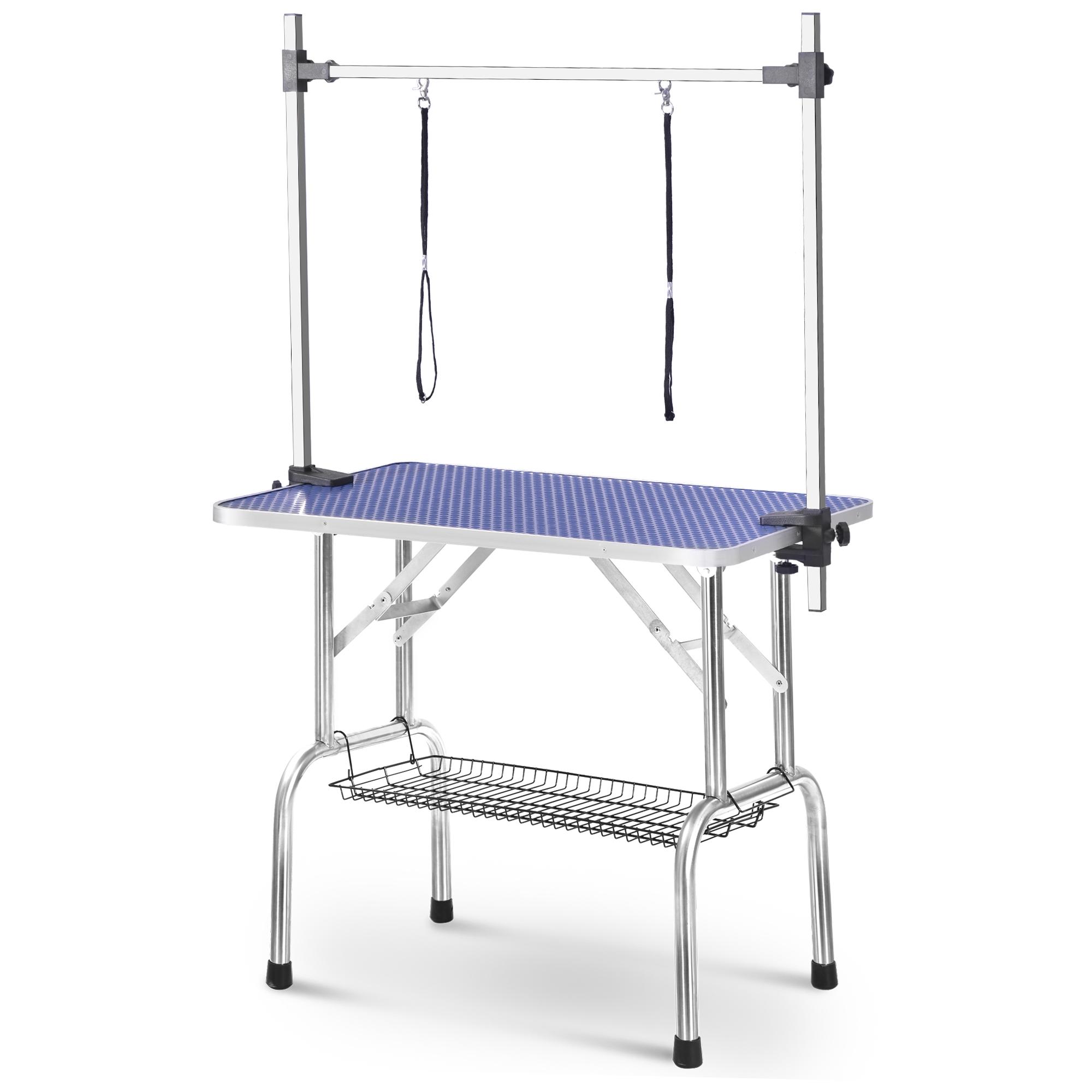 Adjustable Arm Poodle Grooming Table, 36'' Stainless Steel