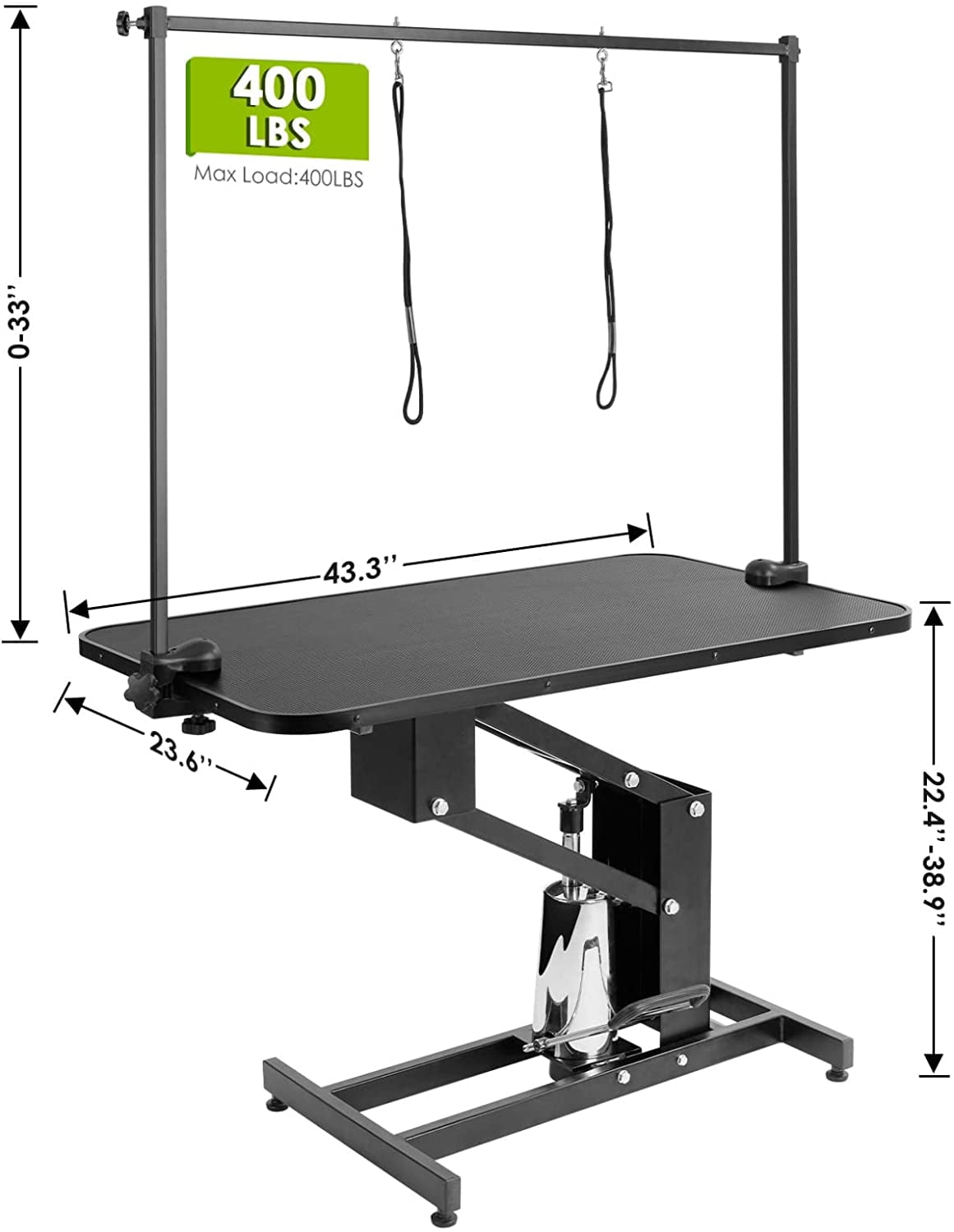 43" Adjustable Hydraulic Grooming Table for Poodle Dogs