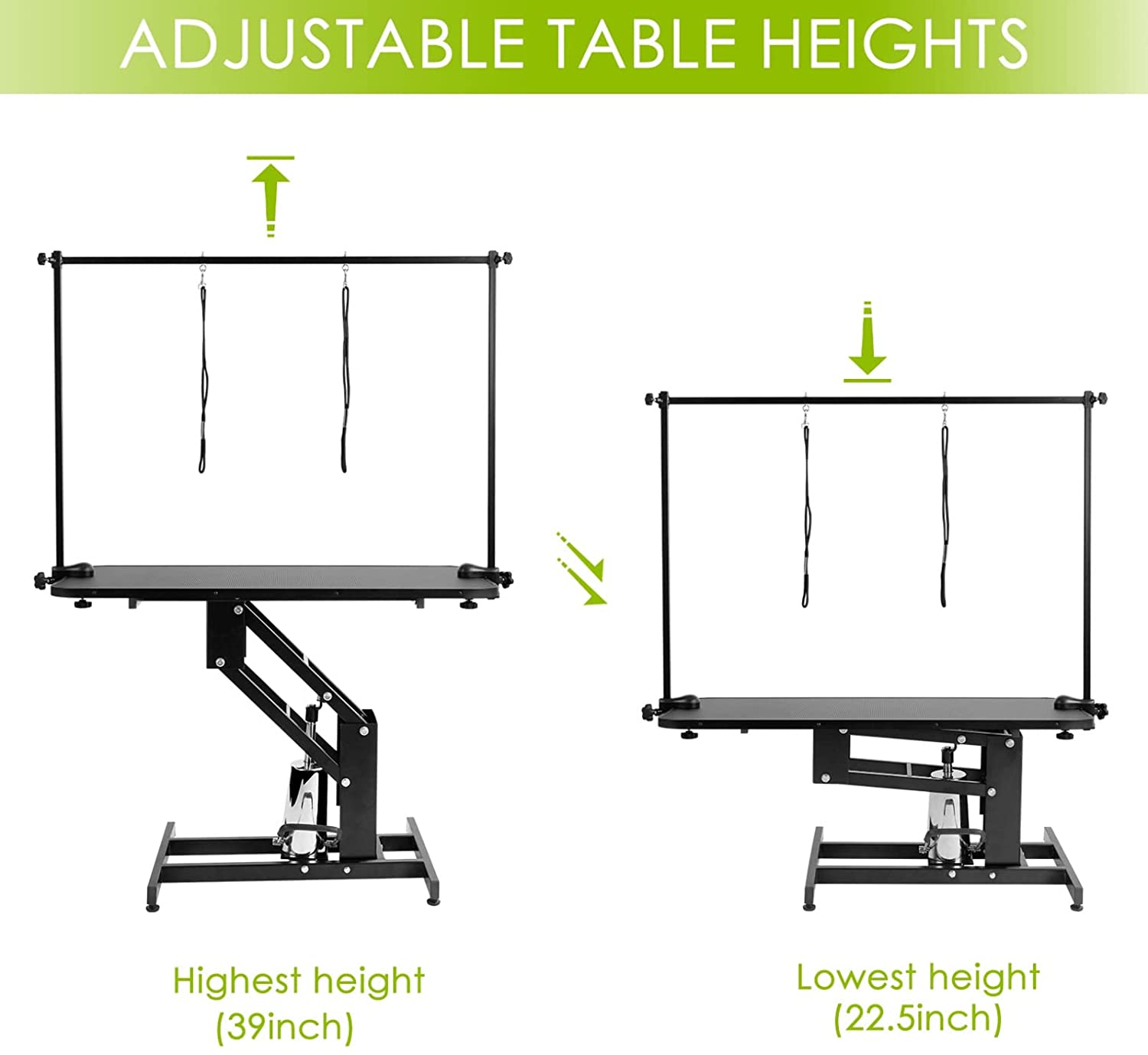 43" Adjustable Hydraulic Grooming Table for Poodle Dogs