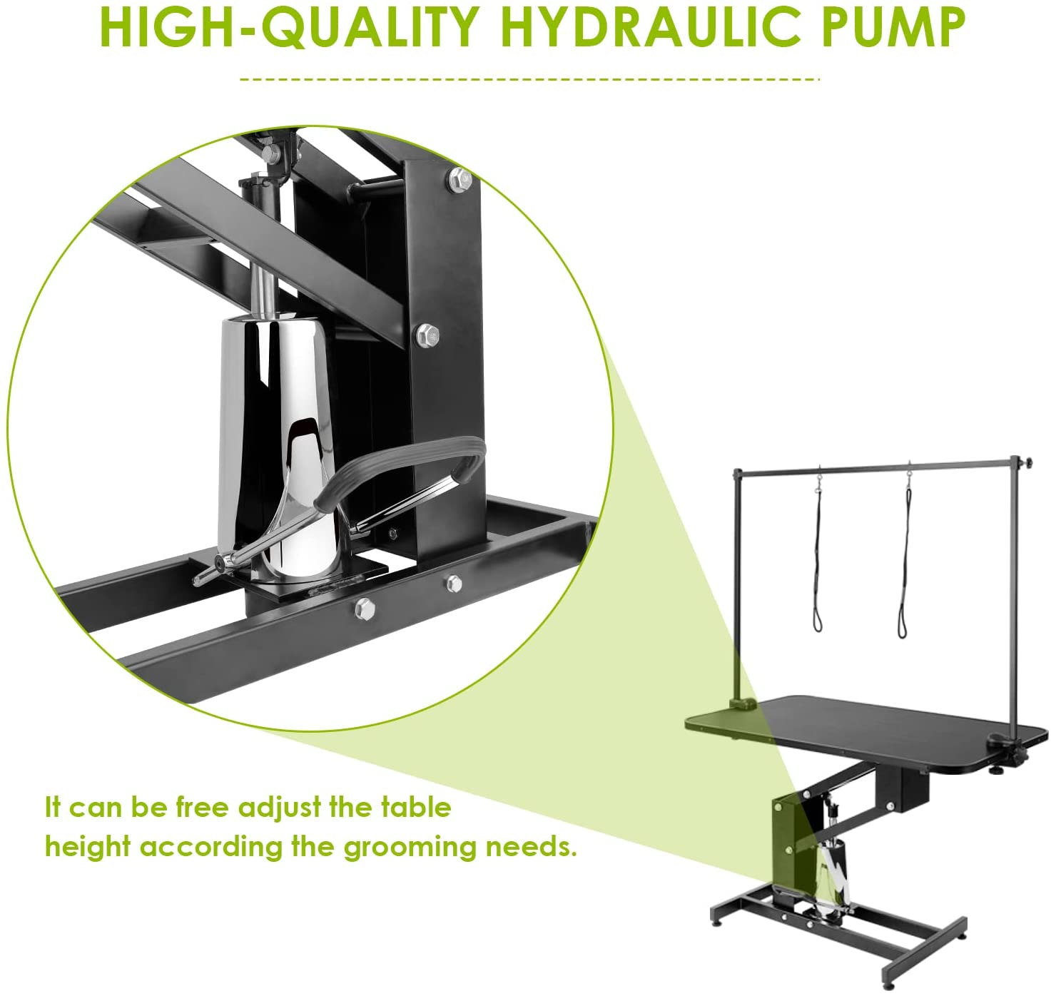 43" Adjustable Hydraulic Grooming Table for Poodle Dogs