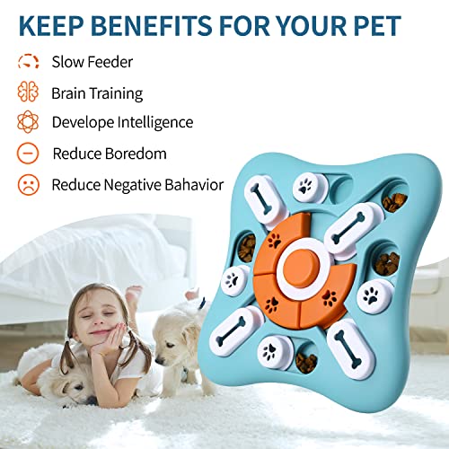 Poodle Dog IQ Treat Puzzle Toys with Squeak