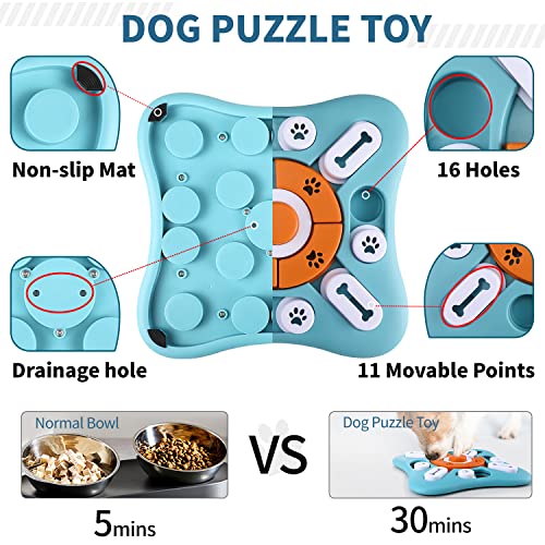 Poodle Dog IQ Treat Puzzle Toys with Squeak