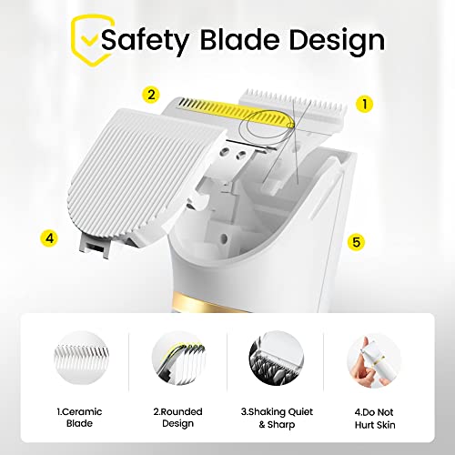 Poodle Dog Grooming Clippers Kit: Low Noise, 4 Blades